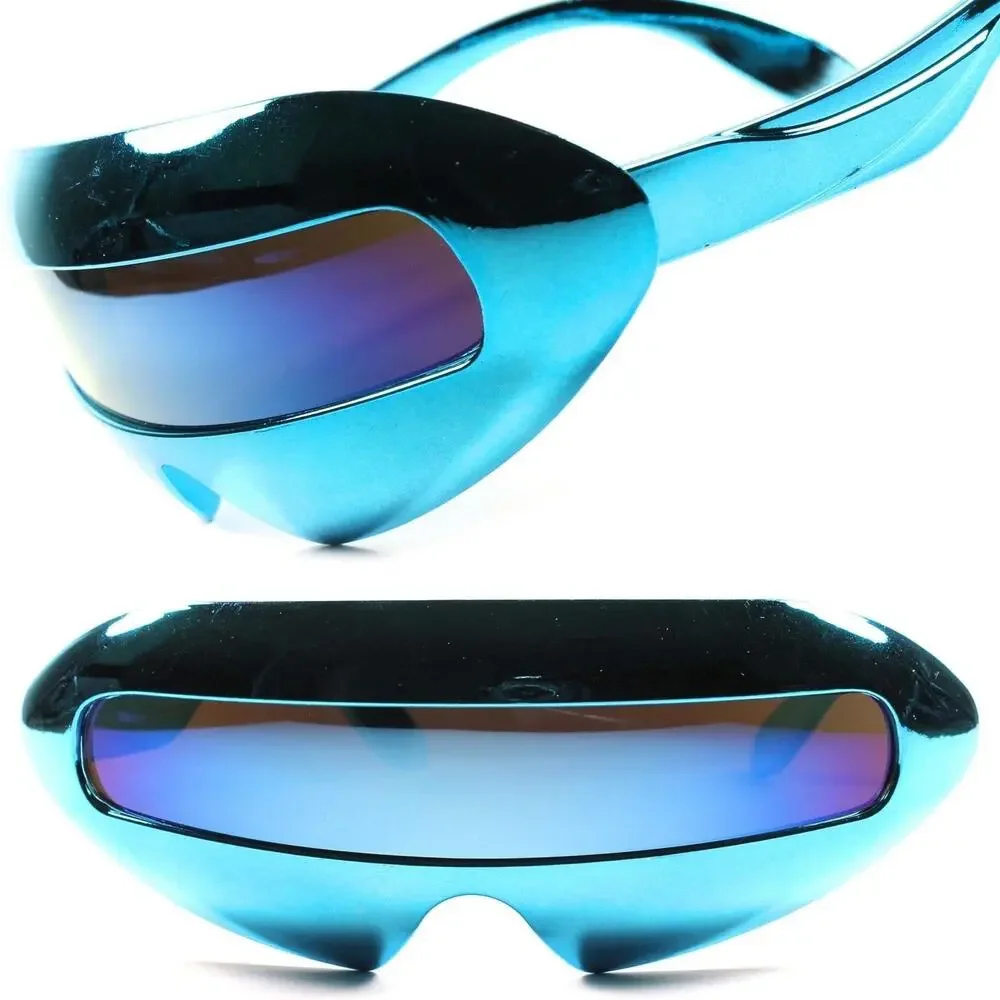 Unique Alien Space Robot Party Rave Costume Futuristic Novelty Sunglasses